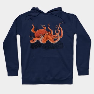 Red Giant Octopus Doodle Hoodie